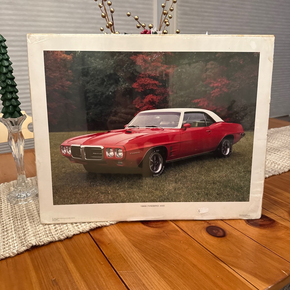 Power Graphics 1969 RED PONTIAC FIREBIRD 400 Classics COLLECTION Poster #664 VTG